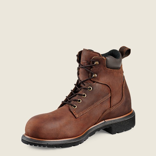 Red Wing Mens Safety Boots - Dynaforce® - 6-inch Waterproof Toe - Brown - WLK732905